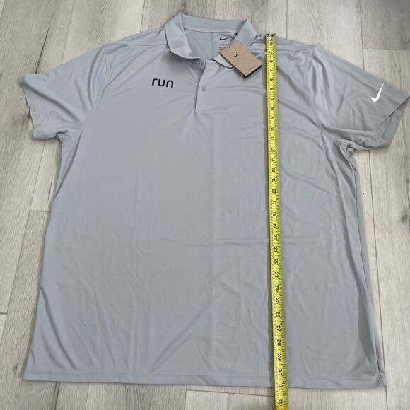Nike RUN Men’s Polo Shirt Size XXLarge Gray NWT - Picture 3 of 9